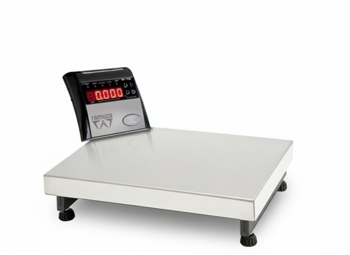 Balança de plataforma industrial com indicador digital